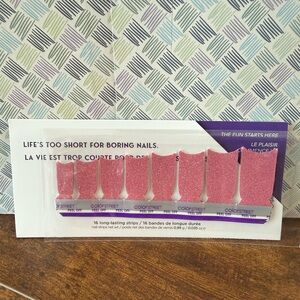 Color Street Sparkling Pink Nail Strips